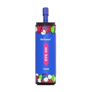 MK Bar 7000 Puffs Rechargeable Disposable Vape Device Blue Razz Ice