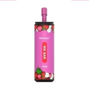 MK Bar 7000 Puffs Rechargeable Disposable Vape Device Strawberry Ice Cream